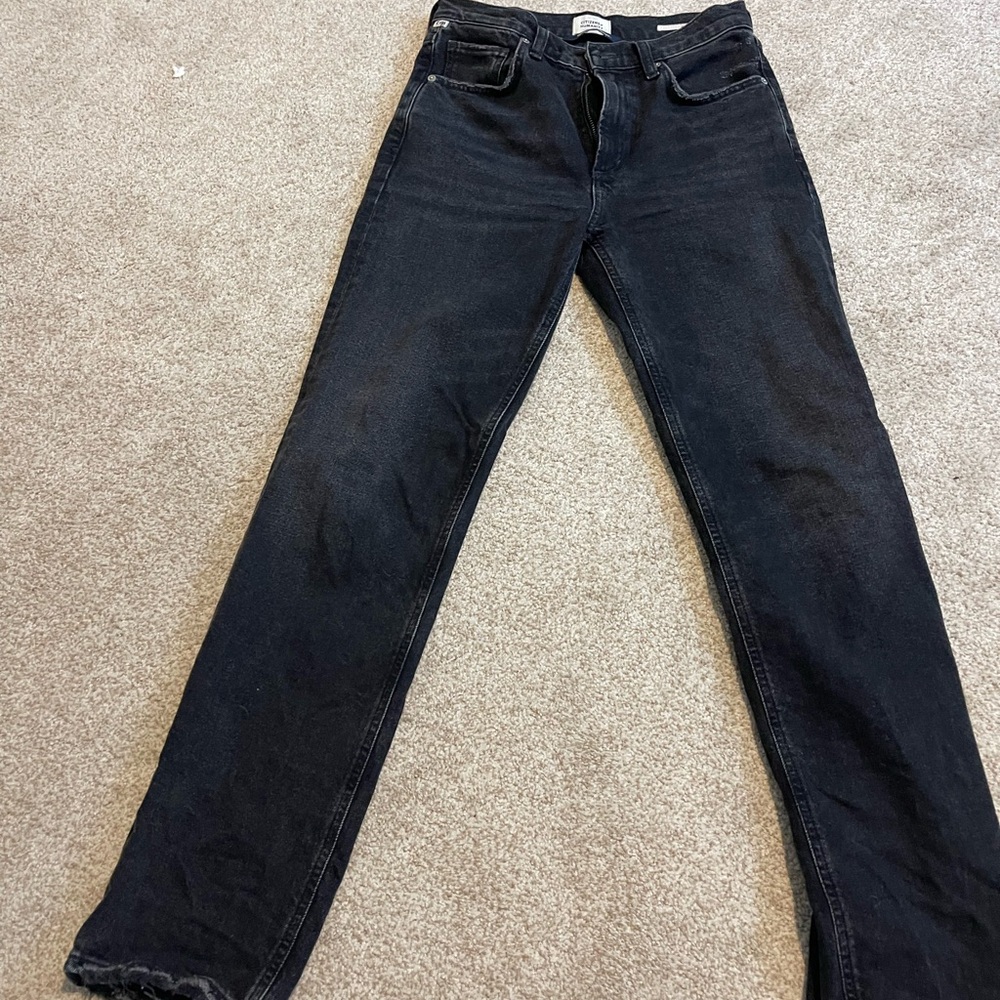 Citizens Of Humanity Daphne Black Straight Leg Jeans